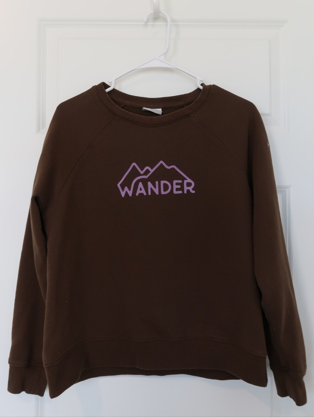 Columbia Wander Hart Mountain Graphic Chocolate Brown Sweatshirt Size Large